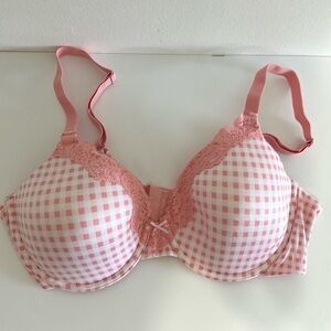 Maidenform pink and white checkered bra